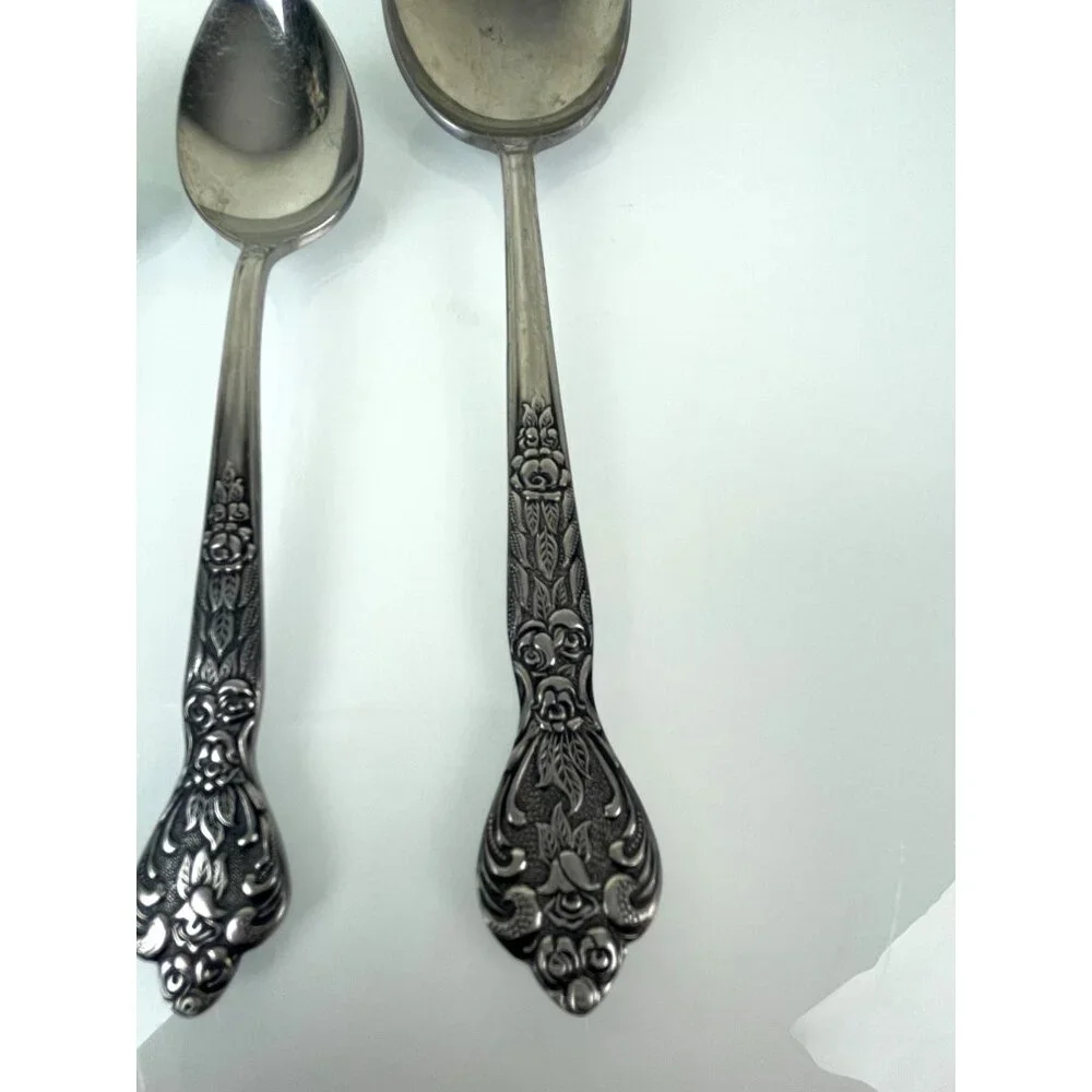 Set of 4 + 1 Serving Versailles Stainless Steel MSI Made in Japan Spoons 6.5